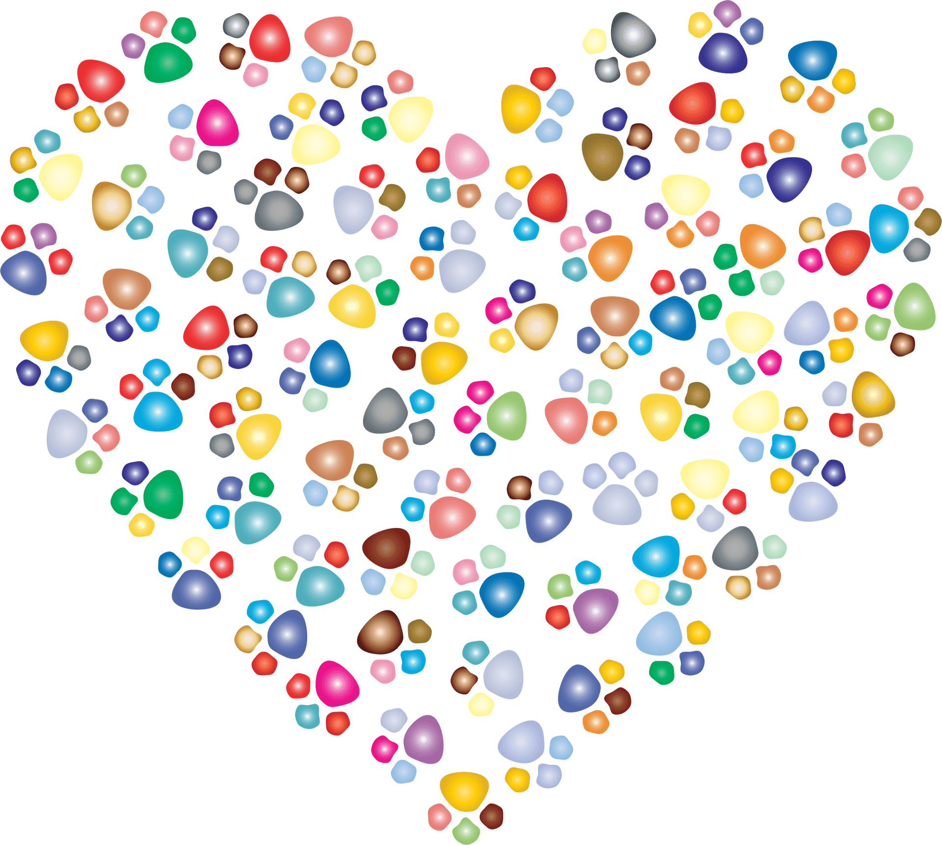 Colorful Balloons Heart Formation PNG