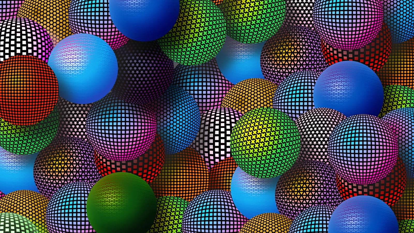Patrónde Esfera De Bolas Coloridas Fondo de pantalla
