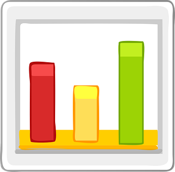 Colorful Bar Chart Icon PNG