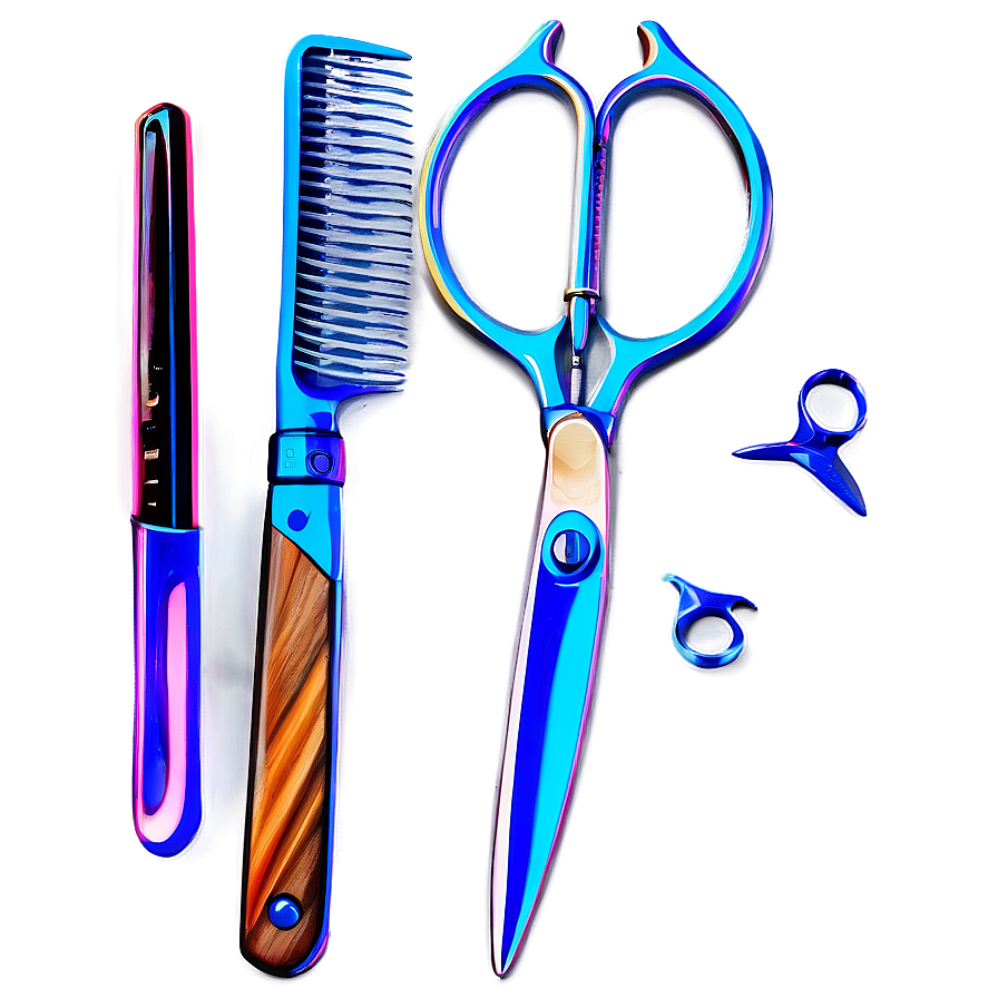 Colorful Barber Scissors Png Iqr PNG