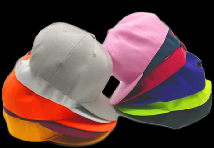 Colorful Baseball Caps Collection PNG