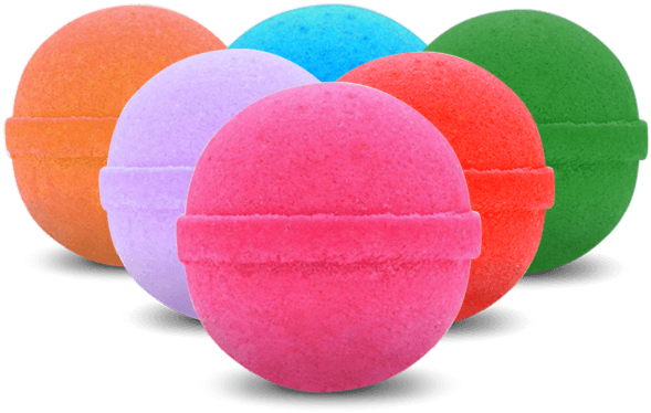 Colorful Bath Bombs Collection PNG