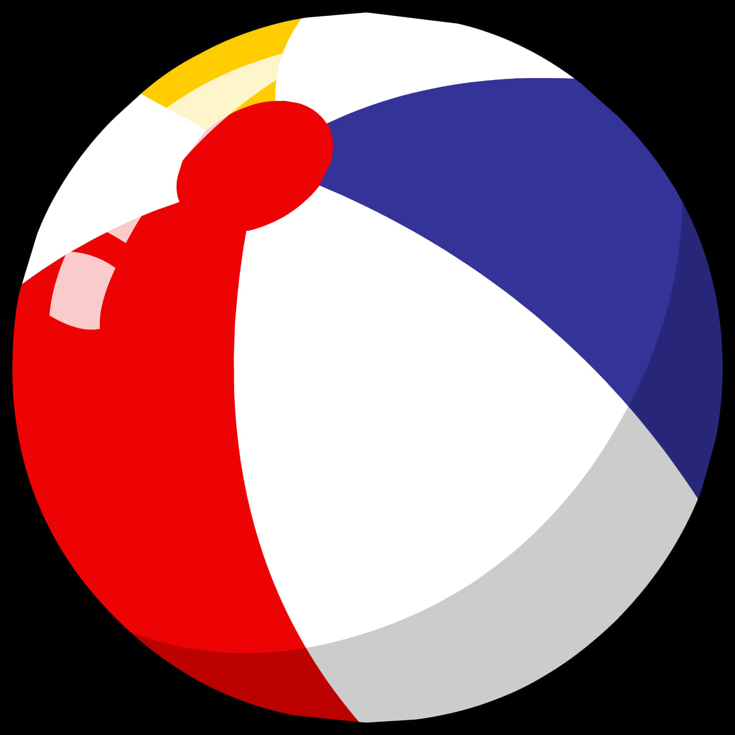 Colorful Beach Ball Graphic PNG