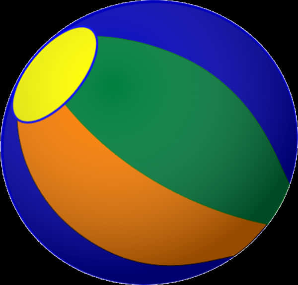 Colorful Beach Ball Graphic PNG