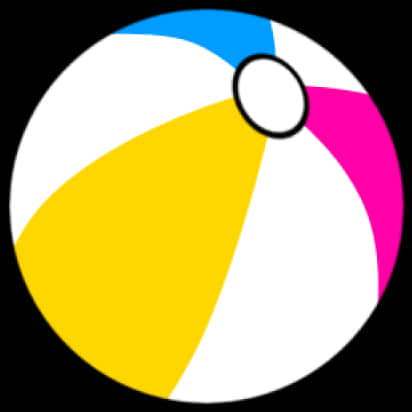 Colorful Beach Ball Icon PNG
