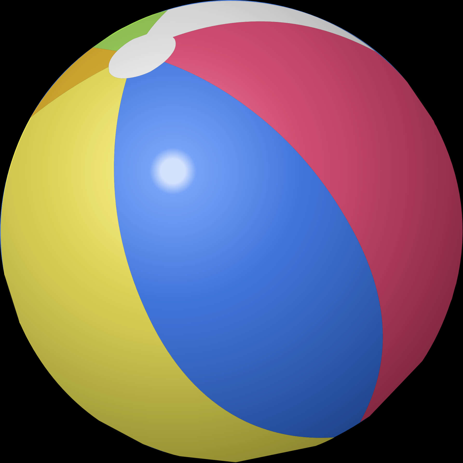 Colorful Beach Ball Illustration PNG