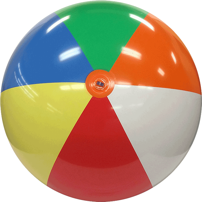 Colorful Beach Ball Isolated PNG