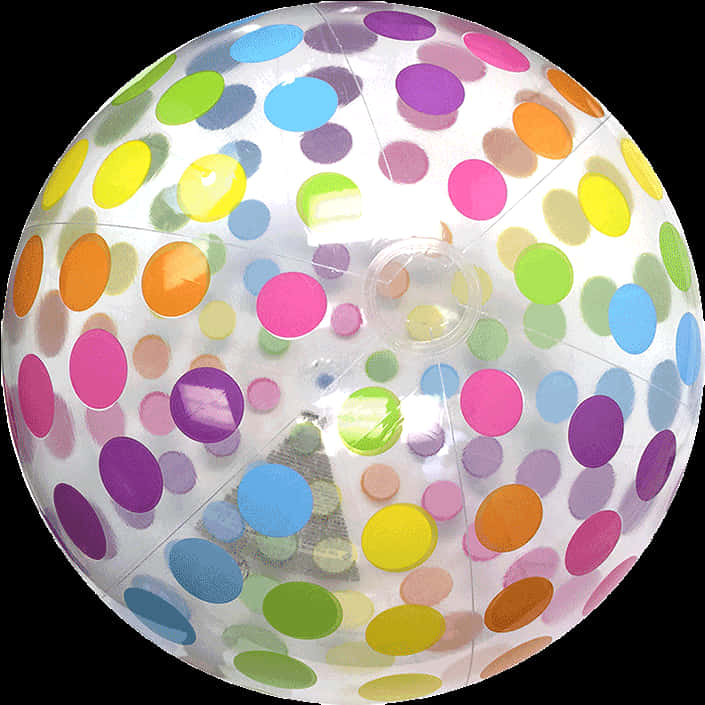 Colorful Beach Ball Pattern PNG