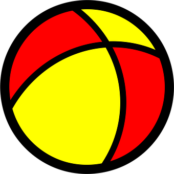 Colorful Beach Volleyball Graphic PNG