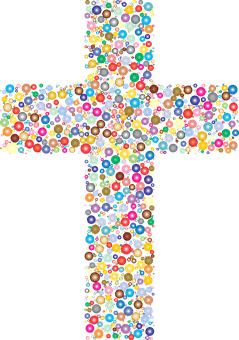 Colorful Beaded Cross PNG