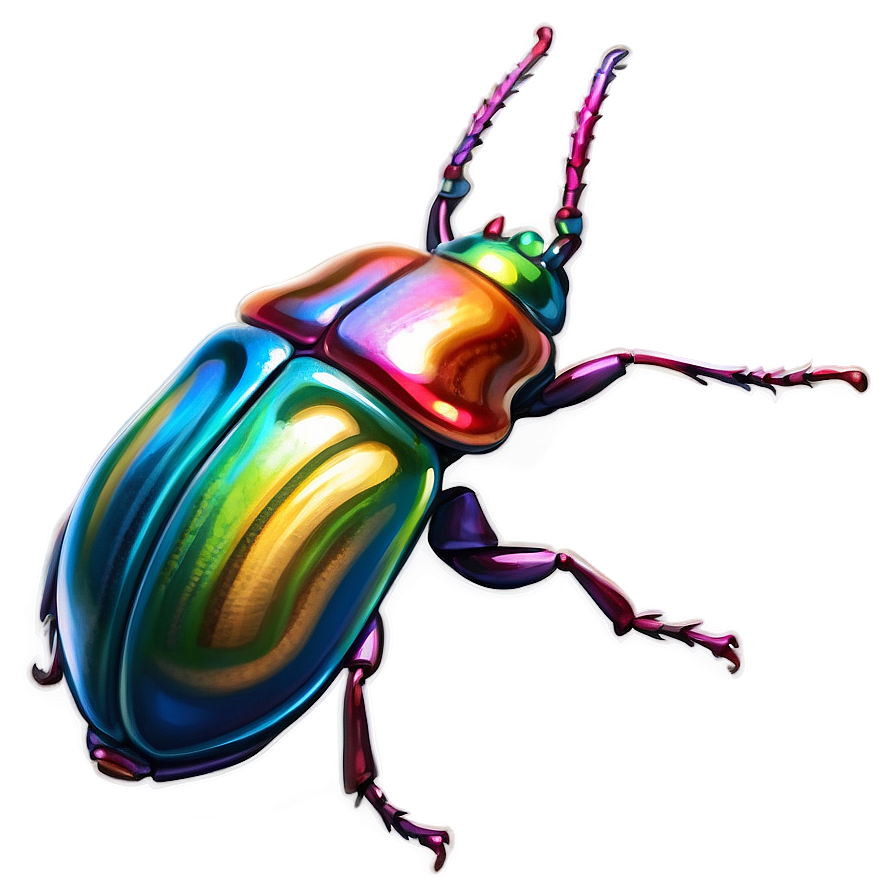 Colorful Beetle Artwork Png Rem PNG