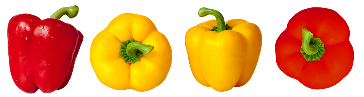 Colorful Bell Peppers Array PNG