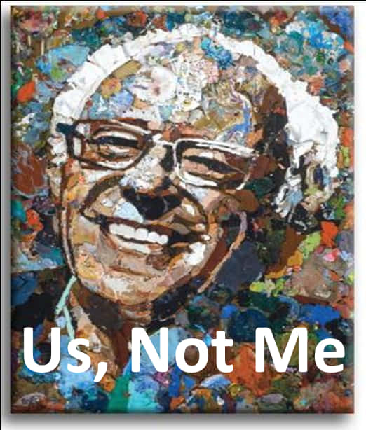 Colorful Bernie Sanders Painting PNG