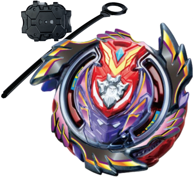 Colorful Beybladewith Launcher PNG