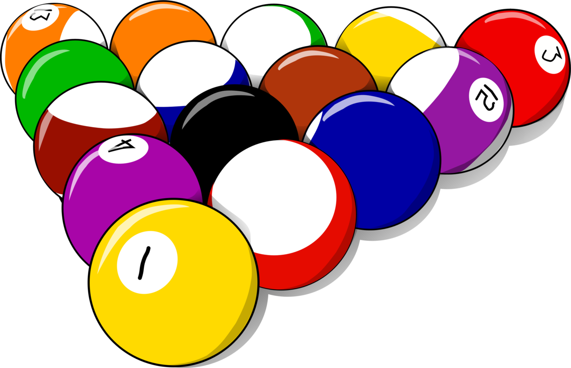 Colorful Billiard Balls Vector PNG