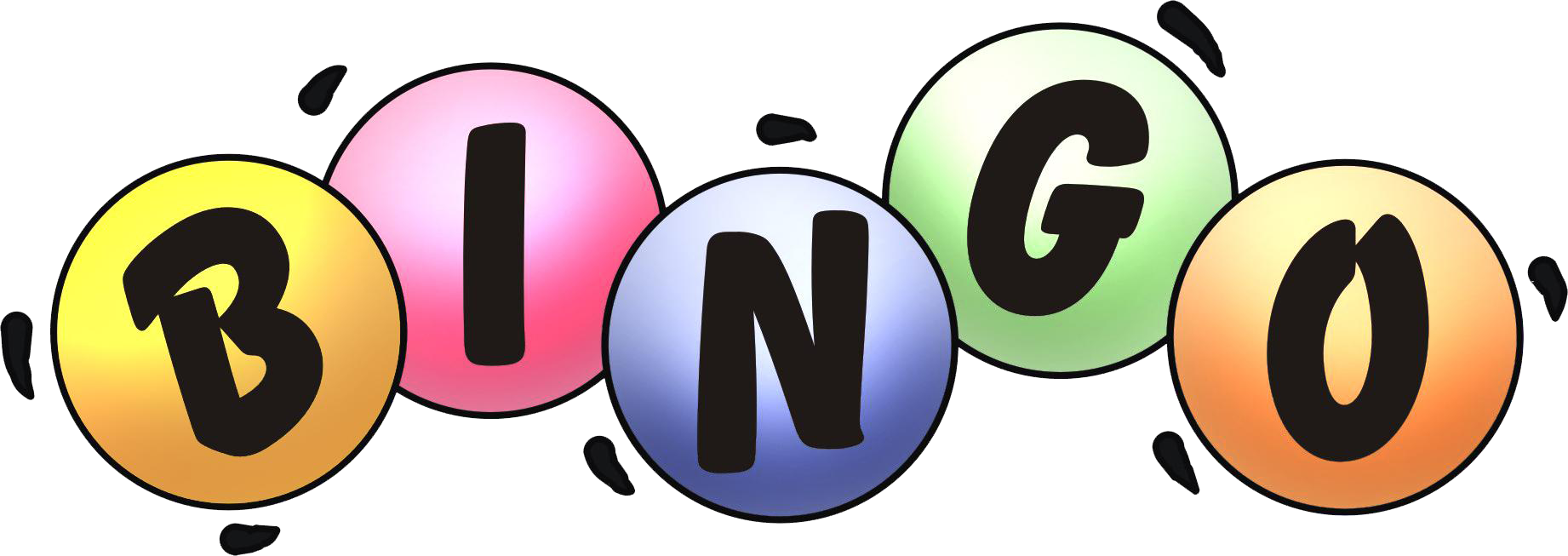 Colorful Bingo Balls Graphic PNG