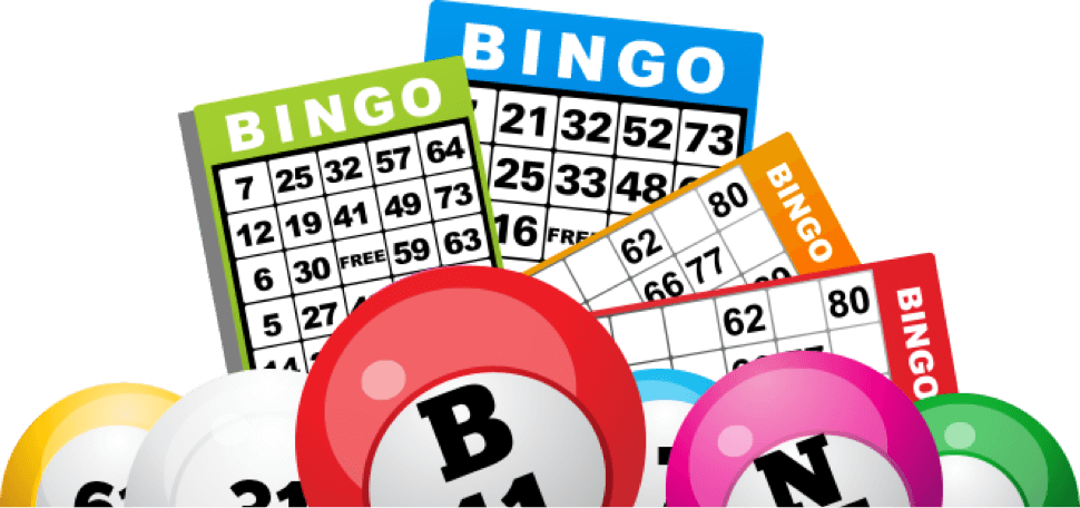 Colorful Bingo Cardsand Balls PNG