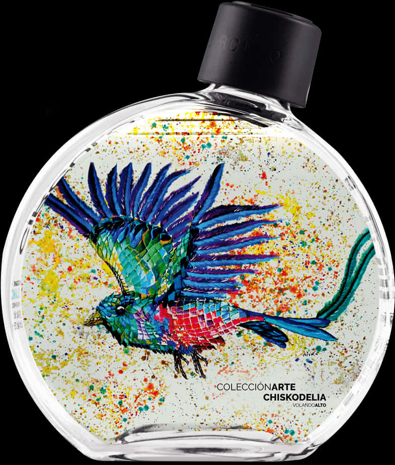Colorful Bird Artworkon Watch Face PNG