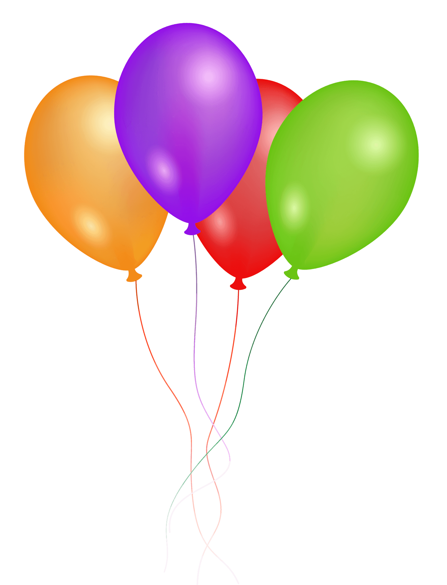 Colorful Birthday Balloons PNG