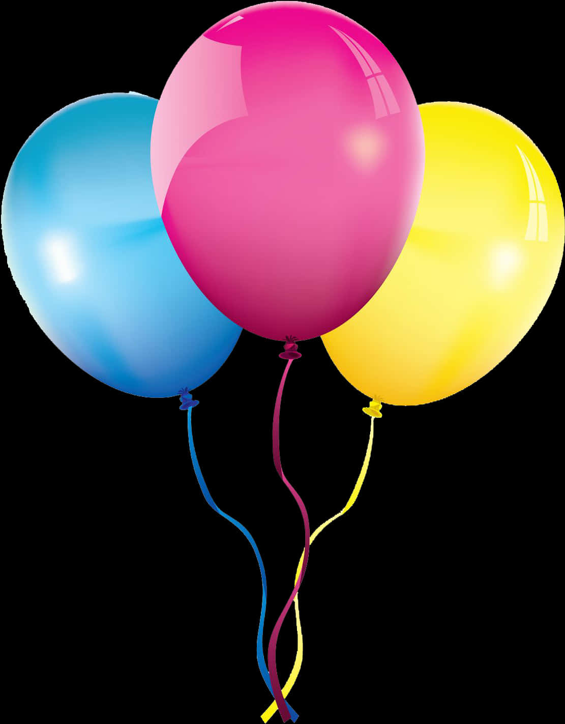Colorful Party Balloons PNG