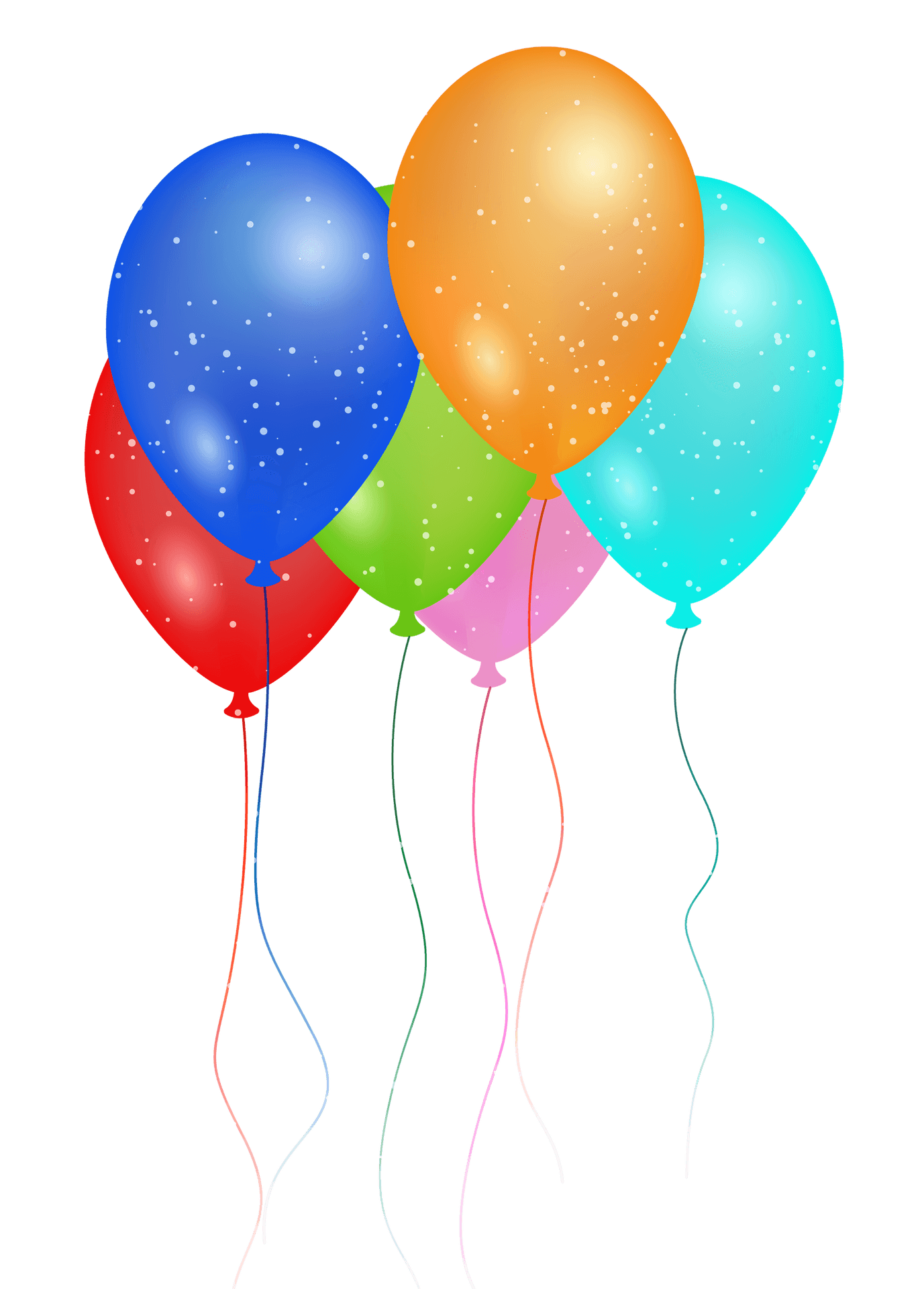 Colorful Birthday Balloons Cluster.png PNG