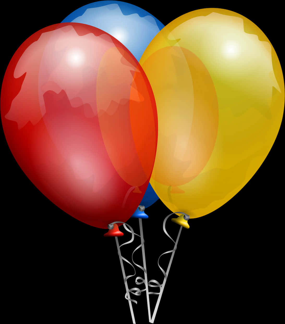Colorful Birthday Balloons Graphic PNG