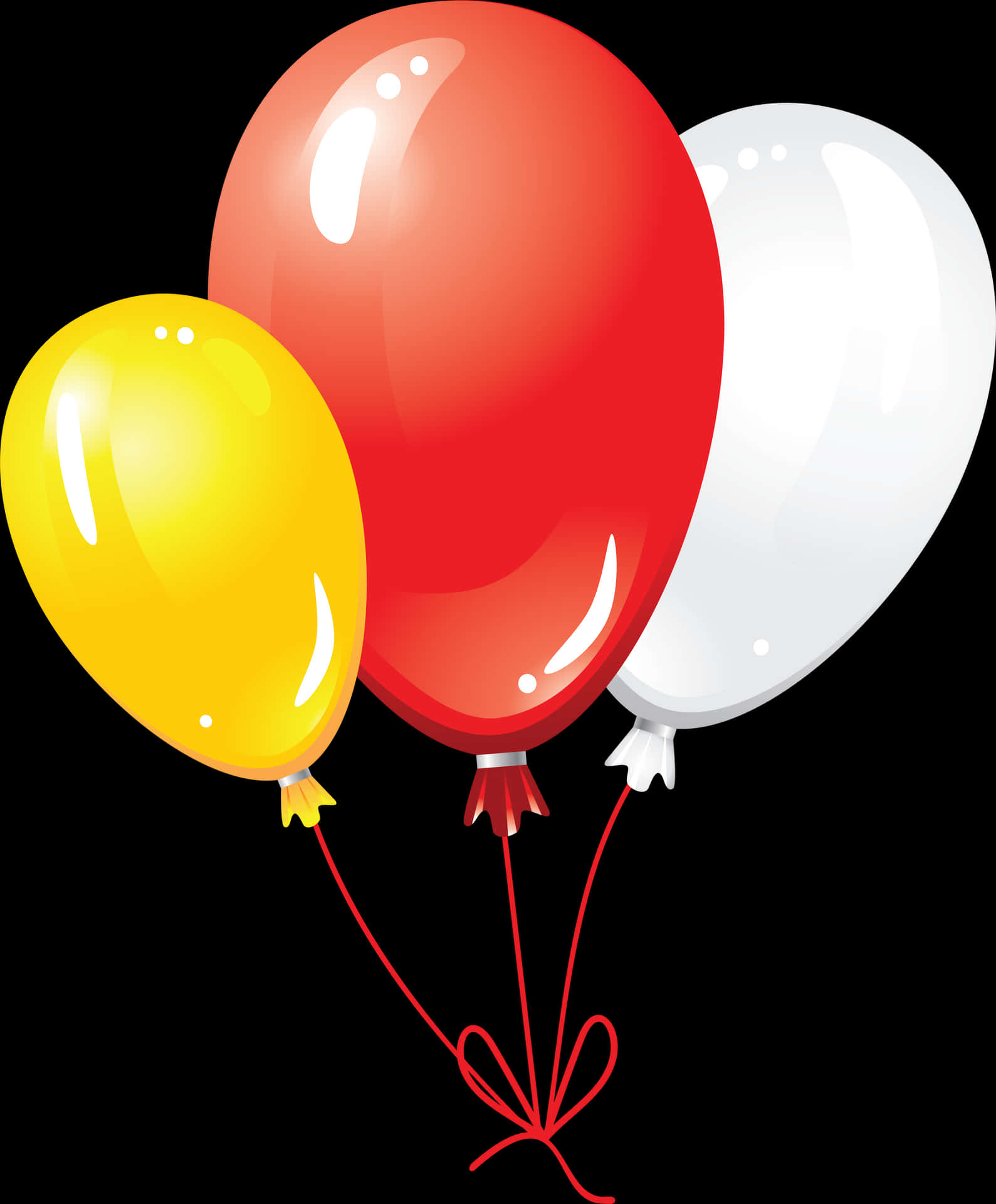 Colorful Birthday Balloons Graphic PNG