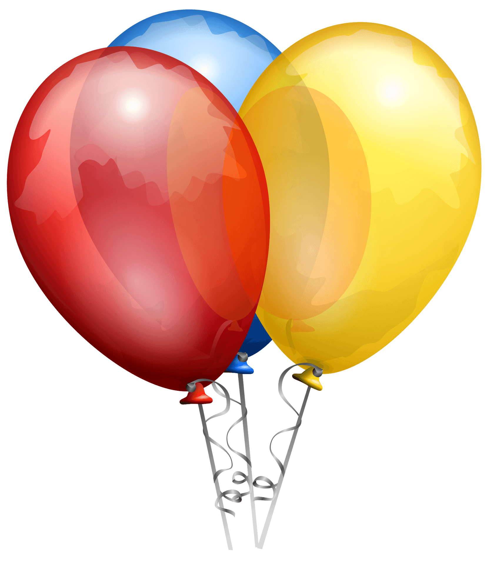 Colorful Birthday Balloons PNG