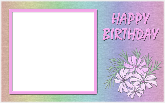 Colorful Birthday Greeting Card Template PNG