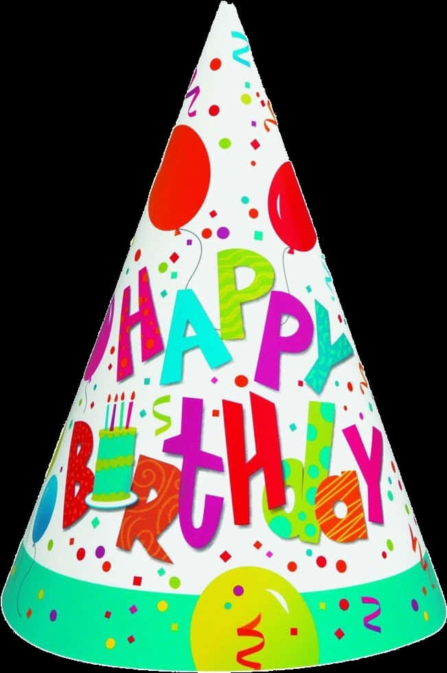 Colorful Birthday Party Hat PNG