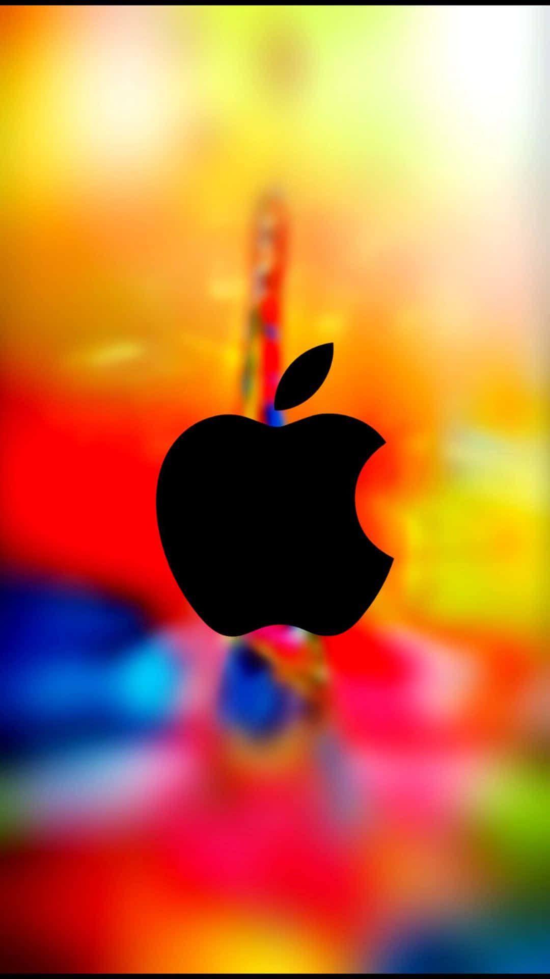 Färggladsvart Logotyp Fantastisk Äpple Hd Iphone Wallpaper