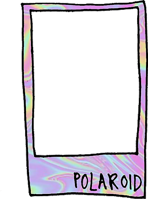 Colorful Blank Polaroid Frame PNG