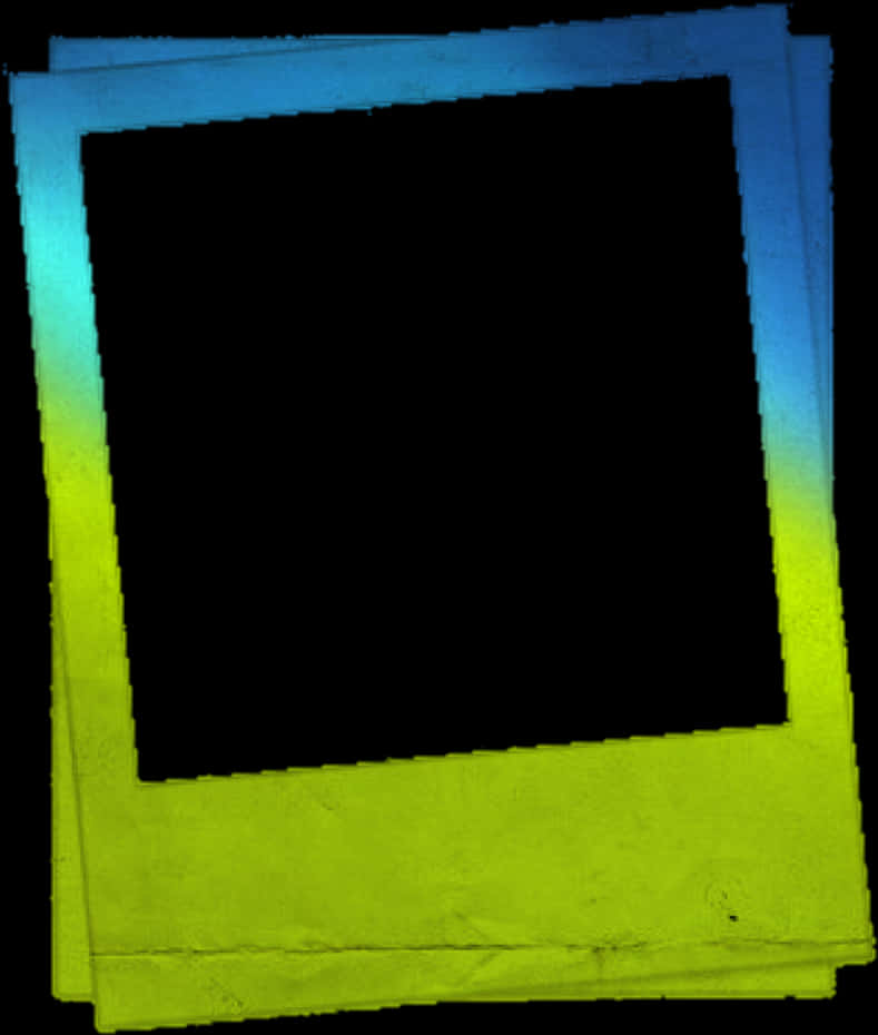 Colorful Blank Polaroid Frame PNG