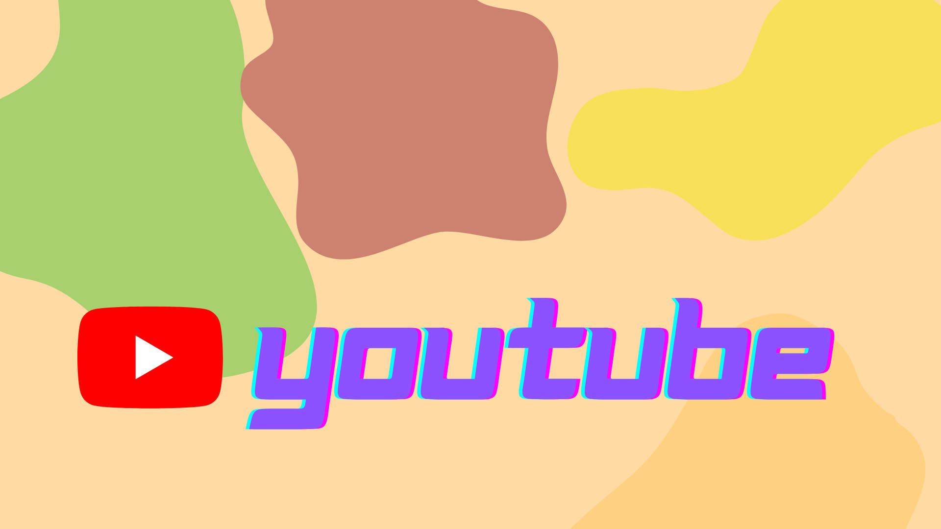 Macchie Colorate E Logo Di Youtube Sfondo
