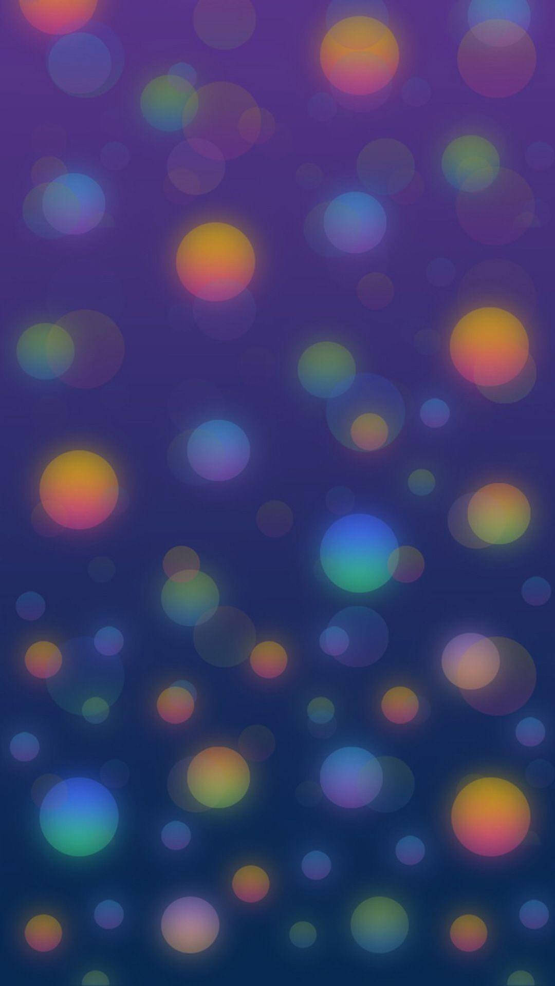 Farverige slørede prikker iPhone 8 Live Tapet Wallpaper