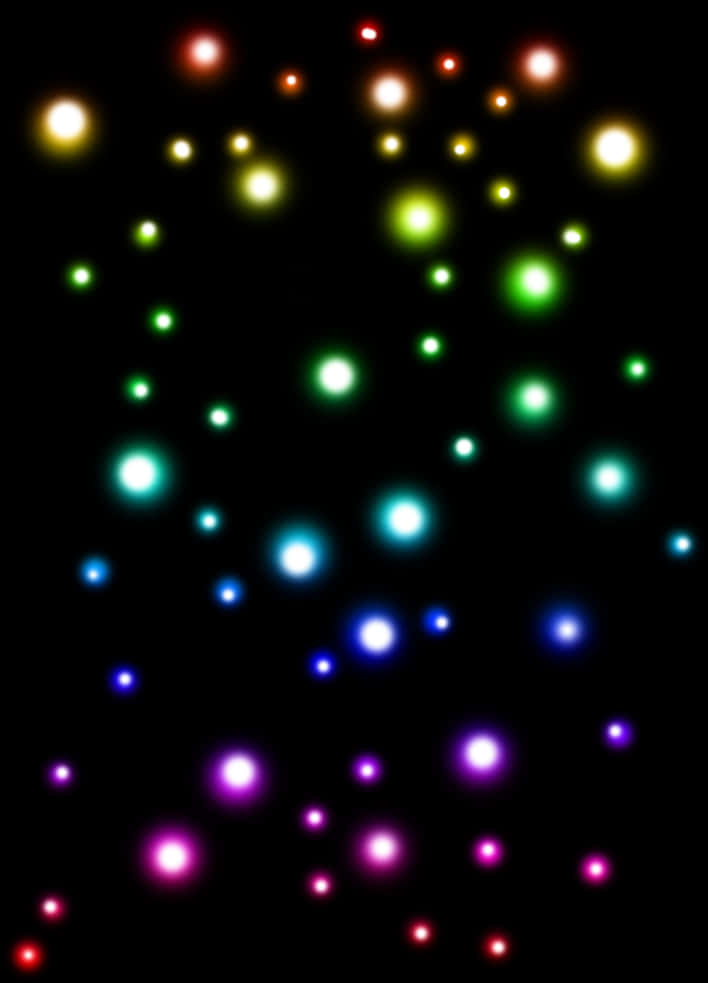 Colorful Bokeh Sparkle Lights PNG