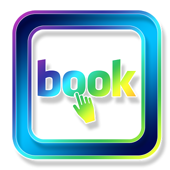 Colorful Book Iconwith Hand Cursor PNG