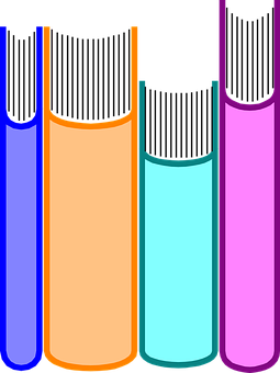 Colorful Book Spines PNG