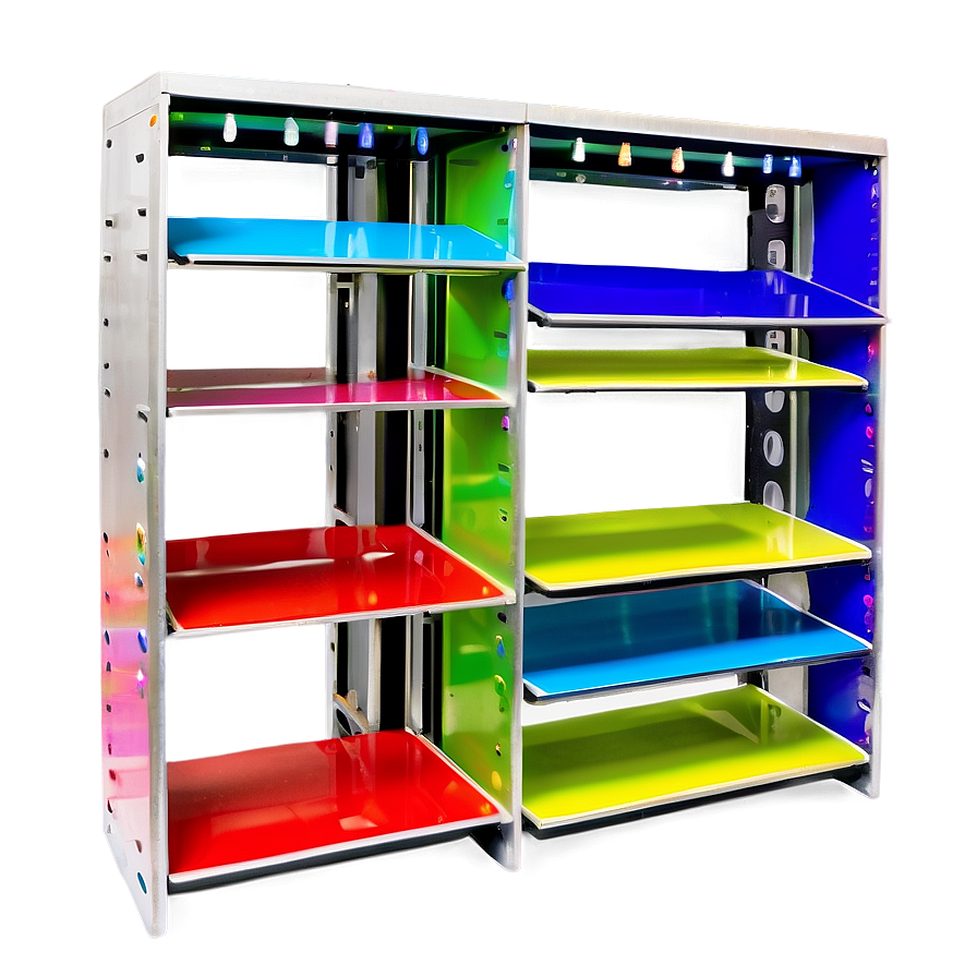 Colorful Bookshelf Png Ssf70 PNG