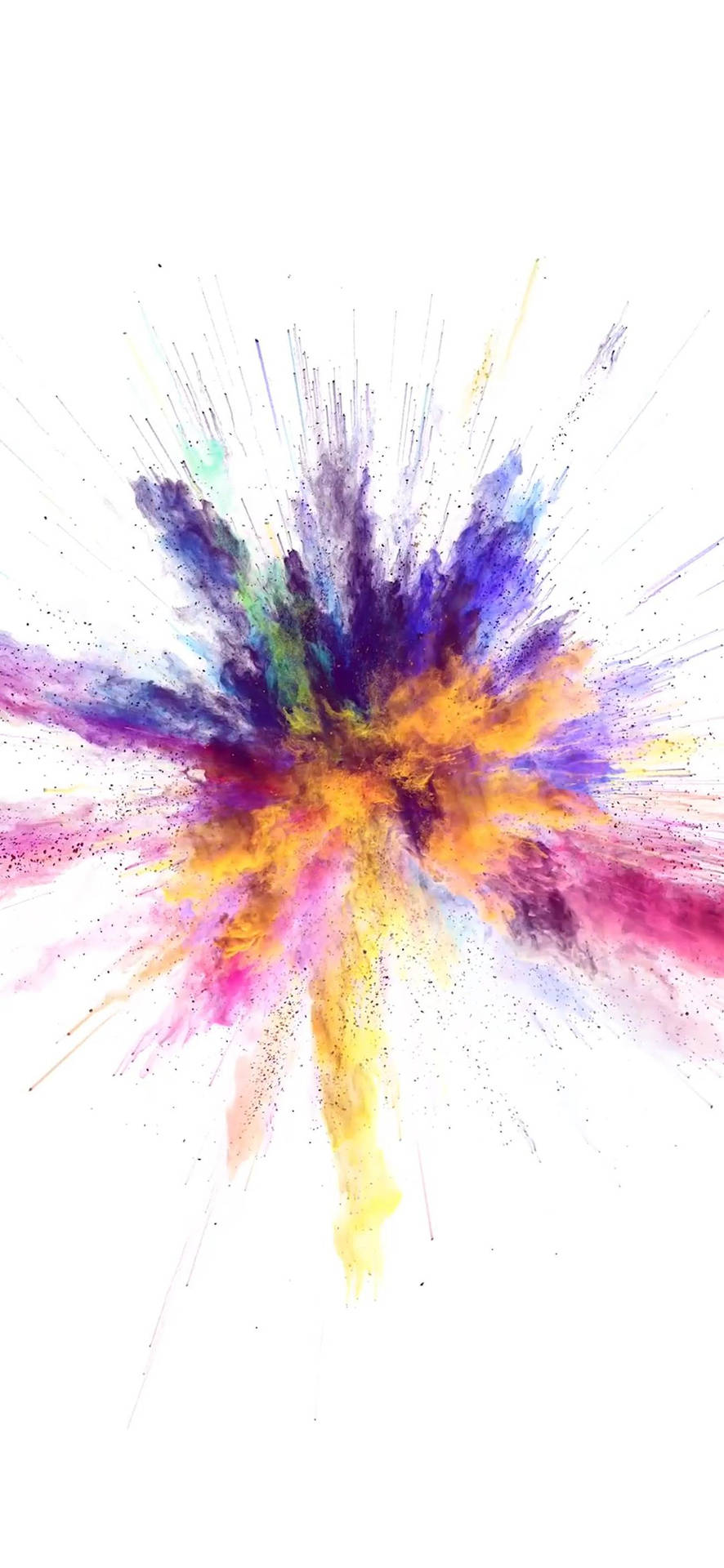 Colorful Boom Against White Color Wallpaper