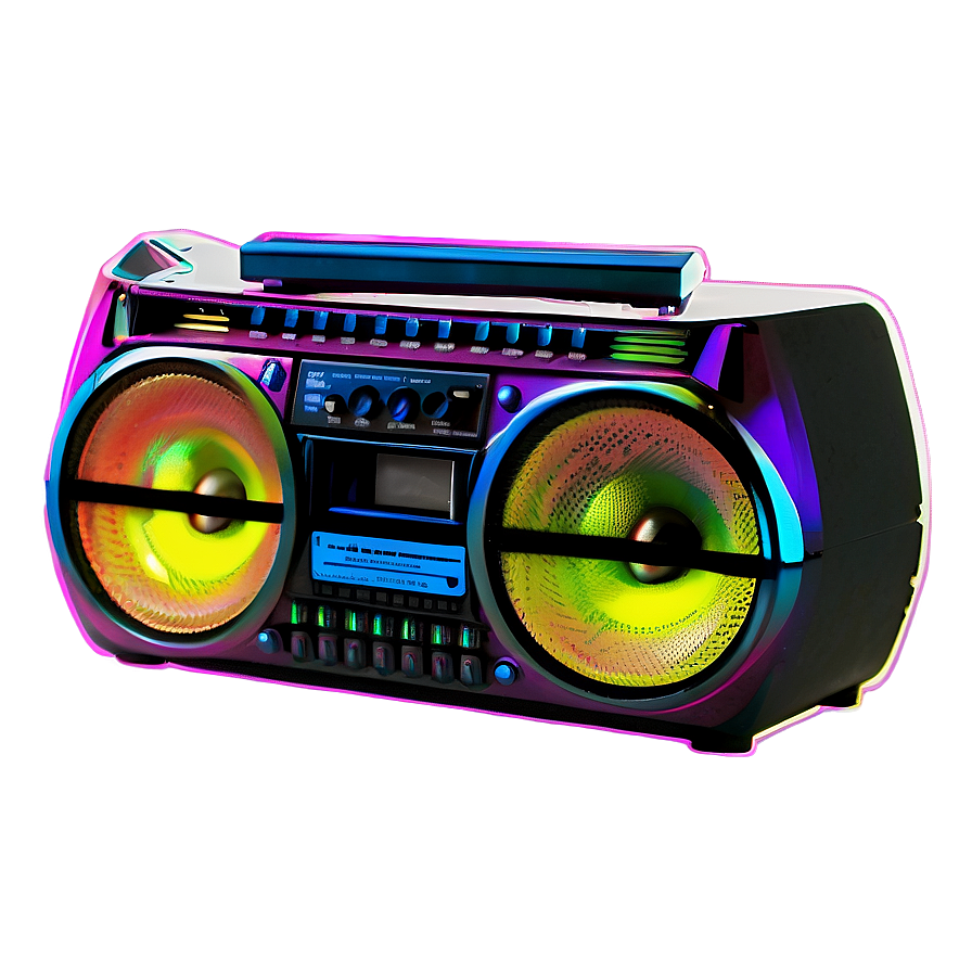 Download Colorful Boombox Png Rmo77 | Wallpapers.com