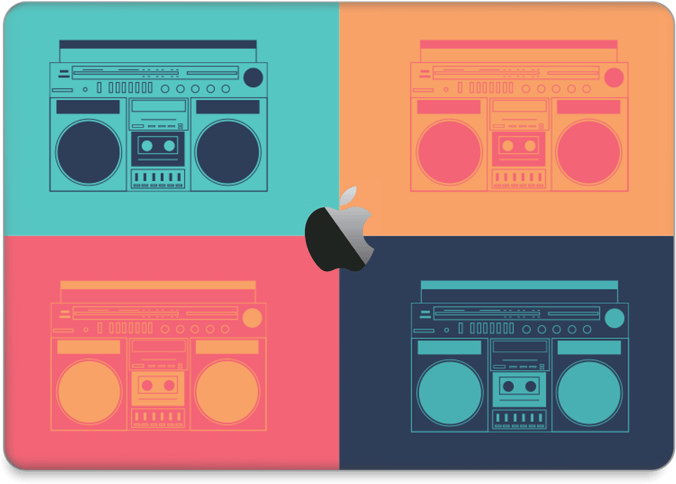 Colorful Boomboxes Graphic PNG