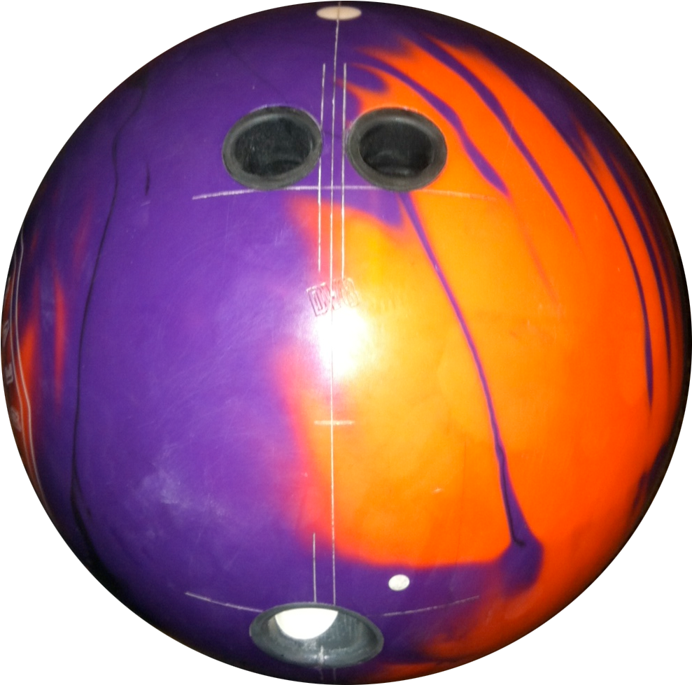 Colorful Bowling Ball Closeup PNG