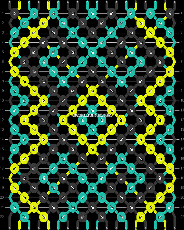 Colorful Bracelet Pattern Instructions PNG