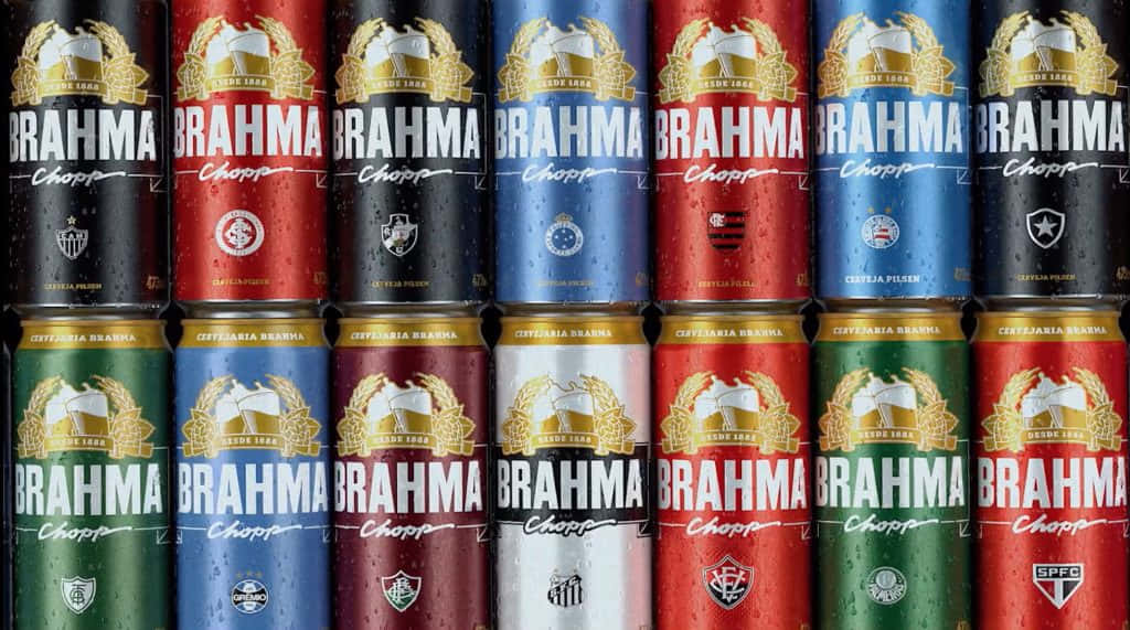 Colorful Brahma Chopp Pilsen Beer In Cans Wallpaper