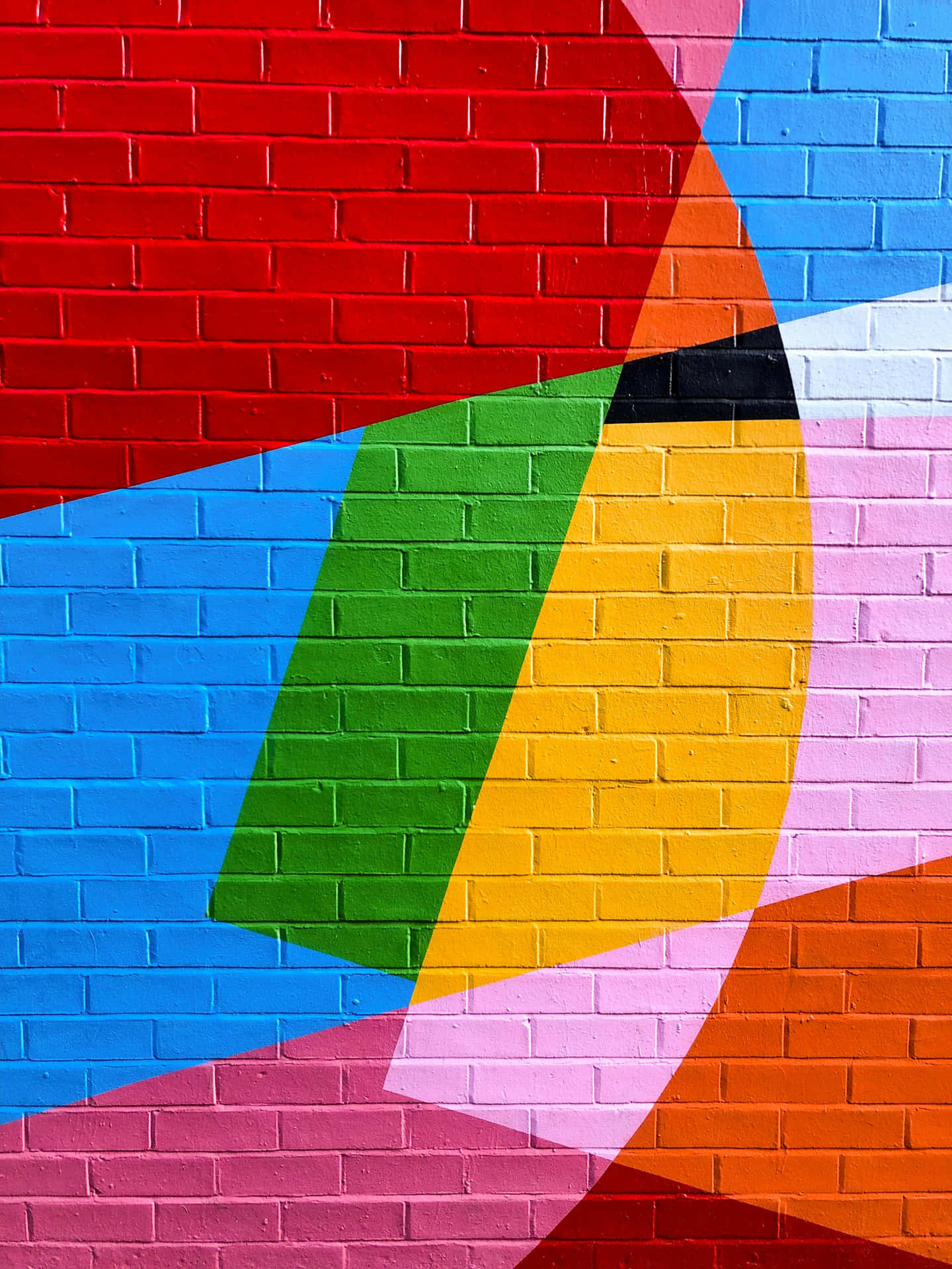 Colorful Brick Wall Mural.jpg Wallpaper