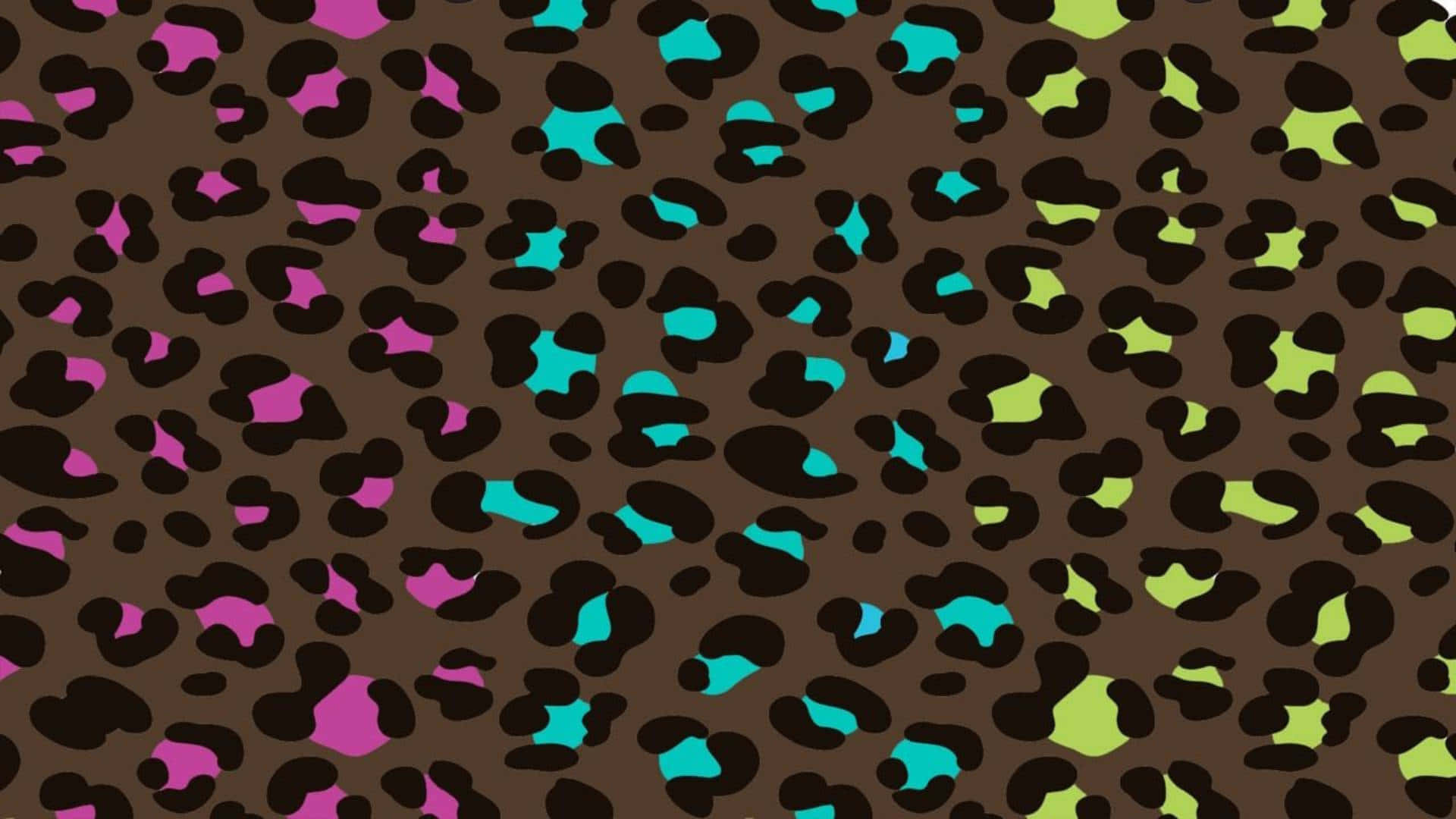 Estampadode Leopardo Marrón Bonito Y Colorido. Fondo de pantalla