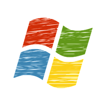 Colorful Brushstroke Windows Logo PNG