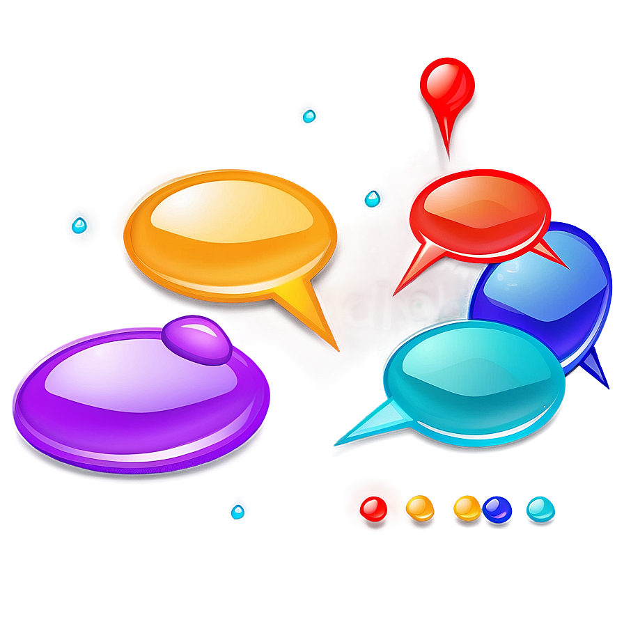 Colorful Bubble Chat Set Png 81 PNG