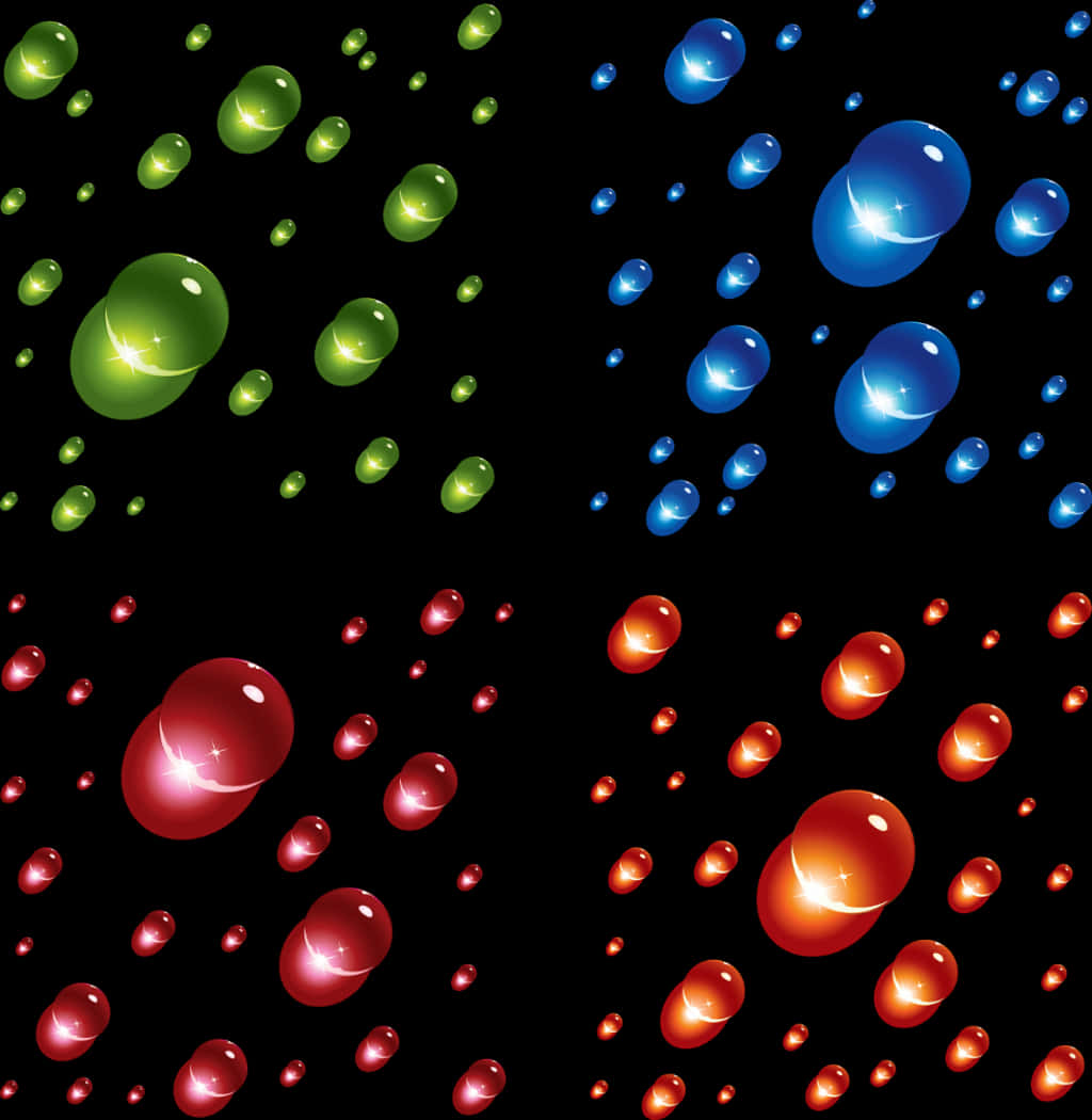Colorful Bubbles Abstract Background PNG